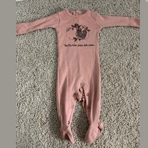 Footie bodysuit Loved baby Pom dot com organic